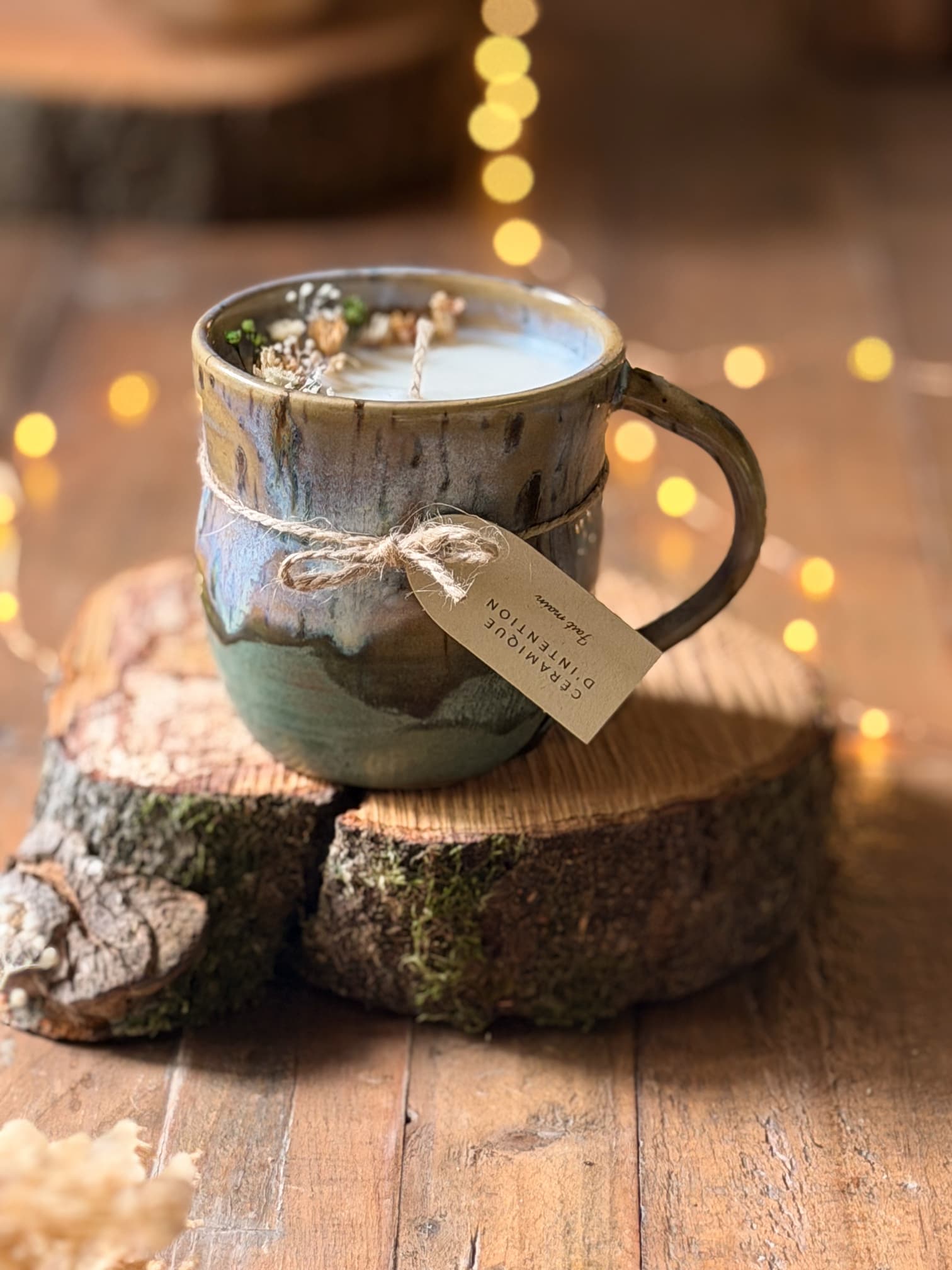 Mug Bougie - Pilea - (Pièce unique)