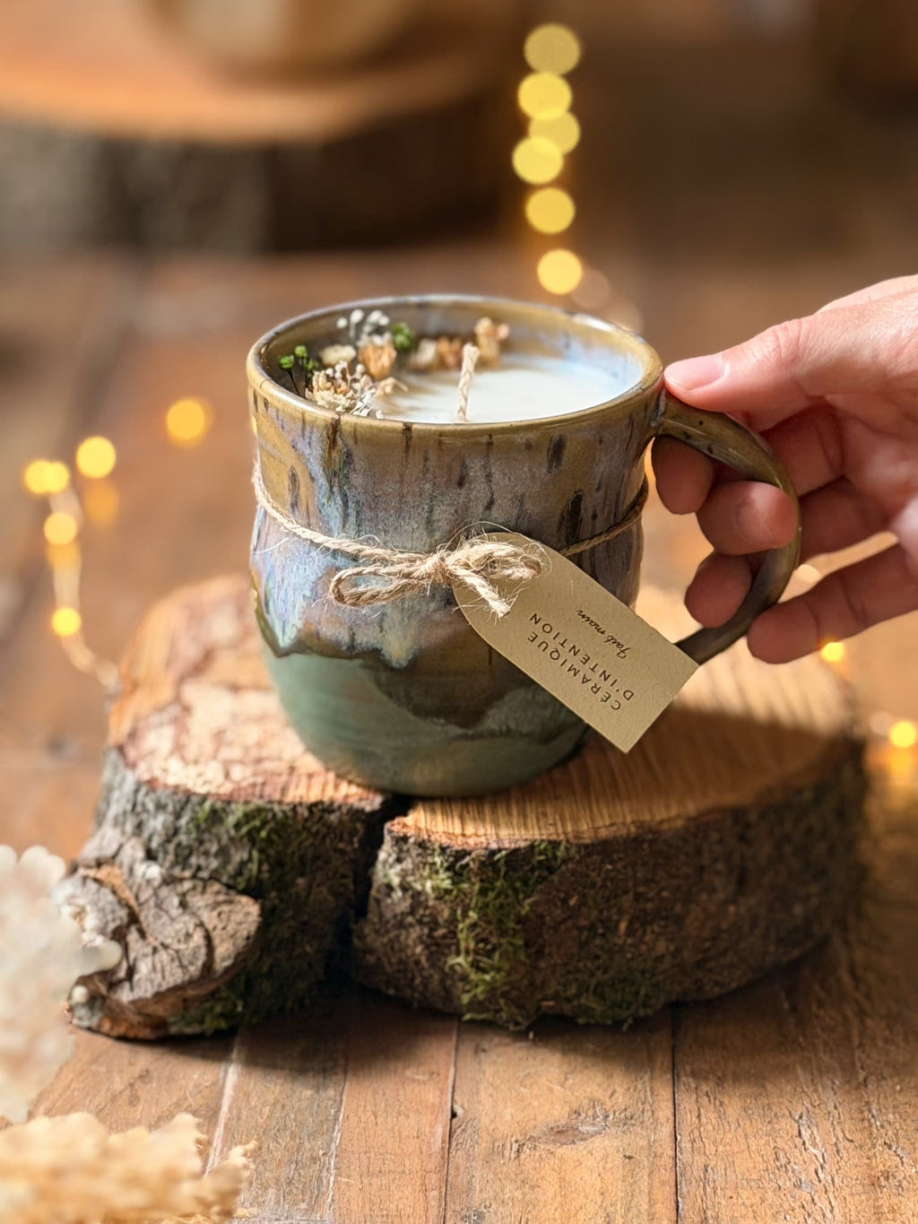 Mug Bougie - Pilea - (Pièce unique)